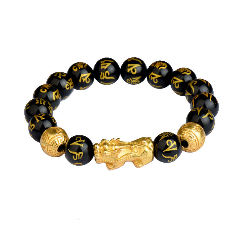 Business Tycoon - Pixiu Black Agate Bracelet