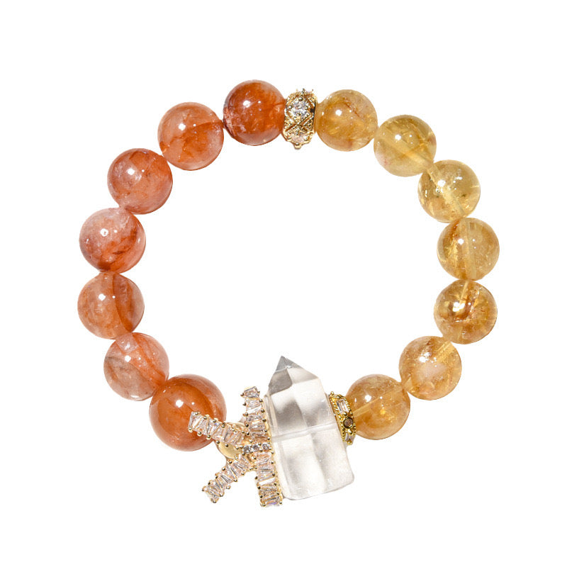 Abundance - Citrine & Red Agate Bracelet