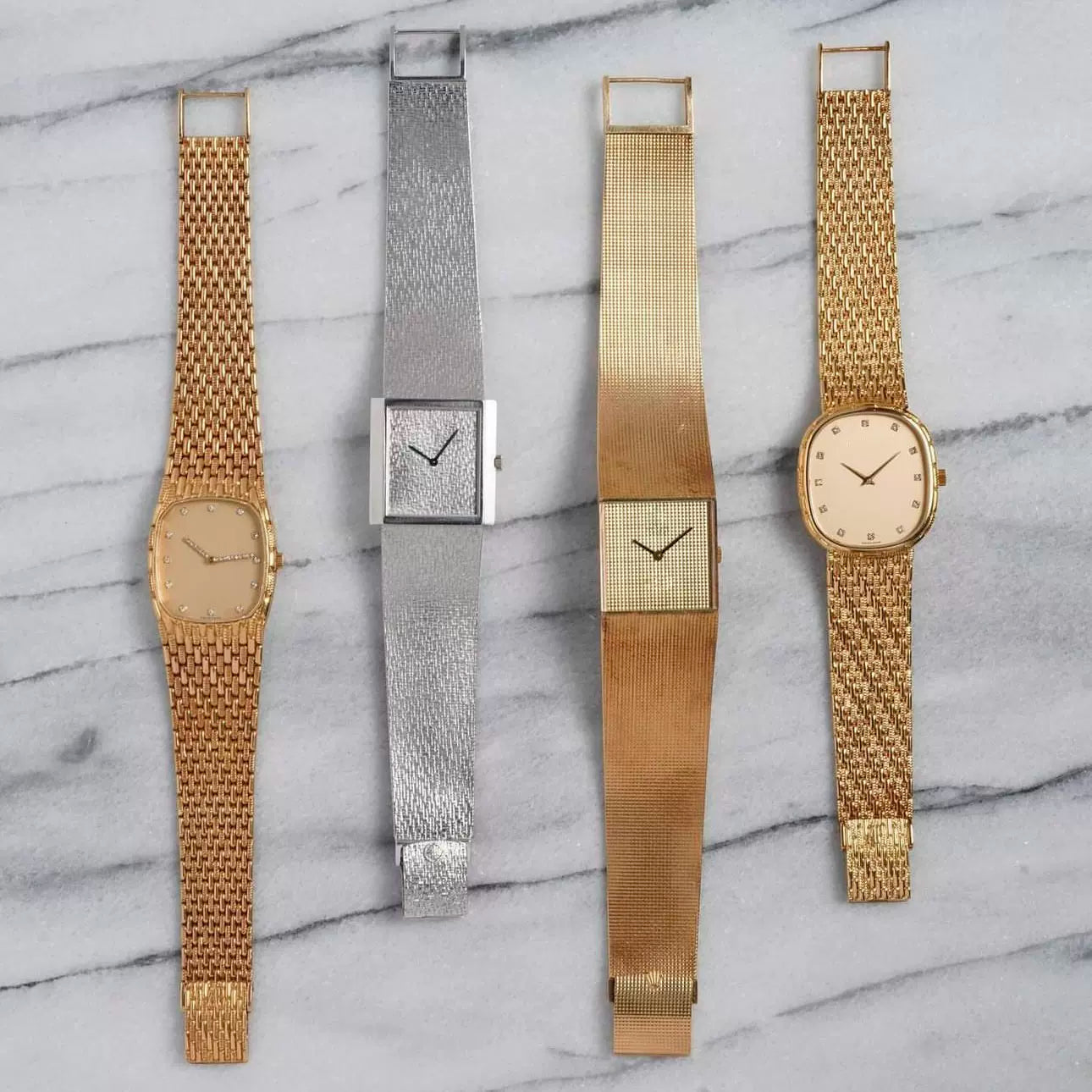 Vintage Ladies Watch Gold Silver Gold Face