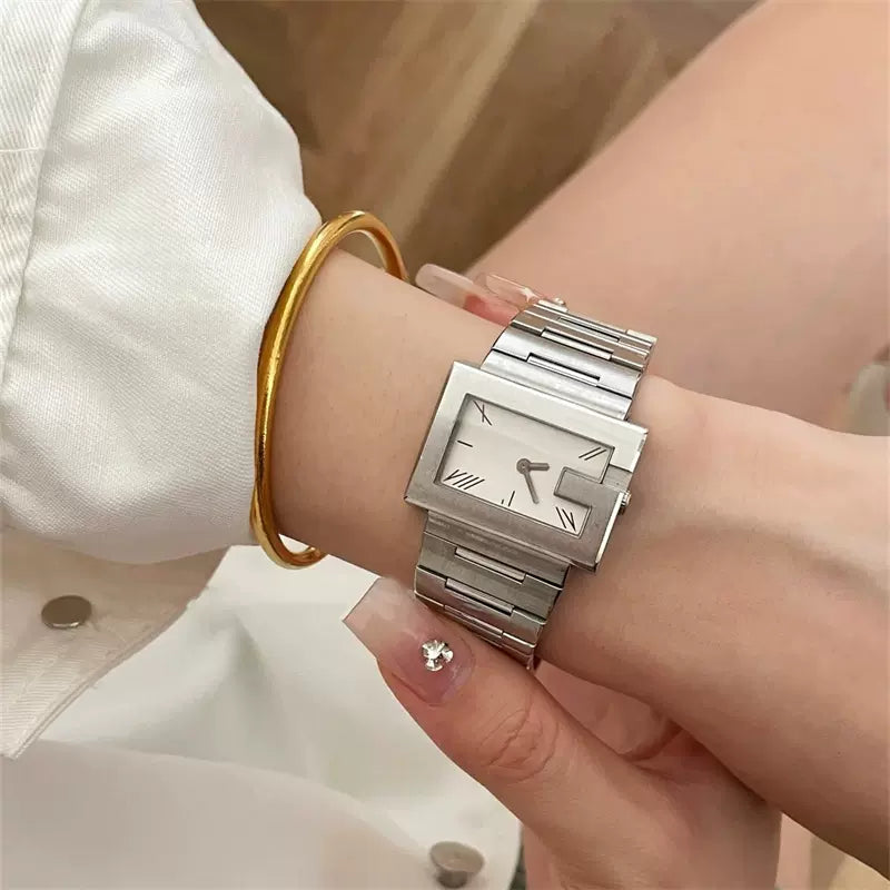 Vintage Ladies Watch Gold Silver Gold Face