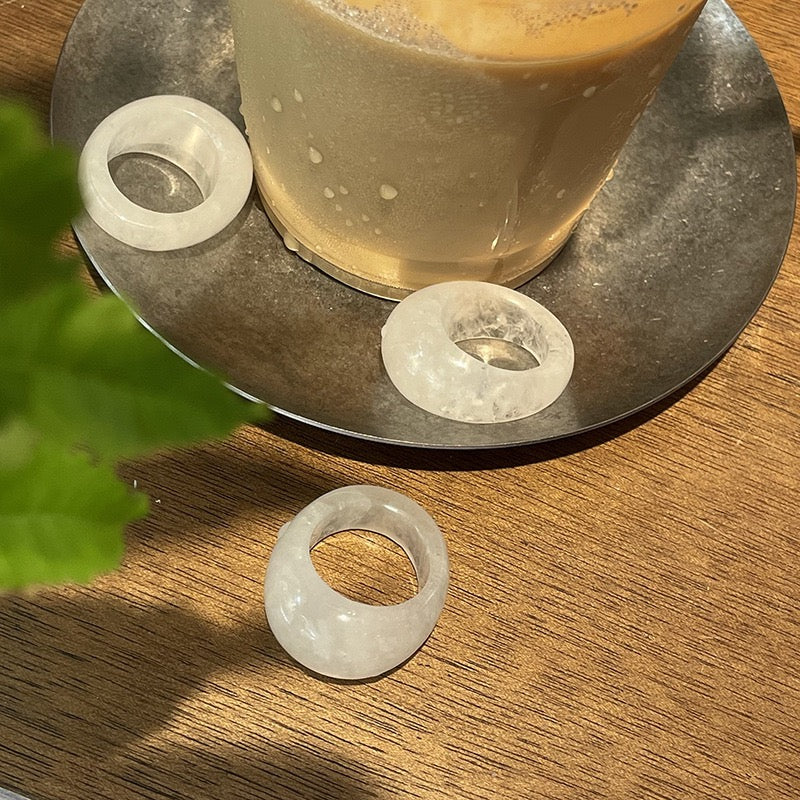 能量放大器 - 透明石英戒指